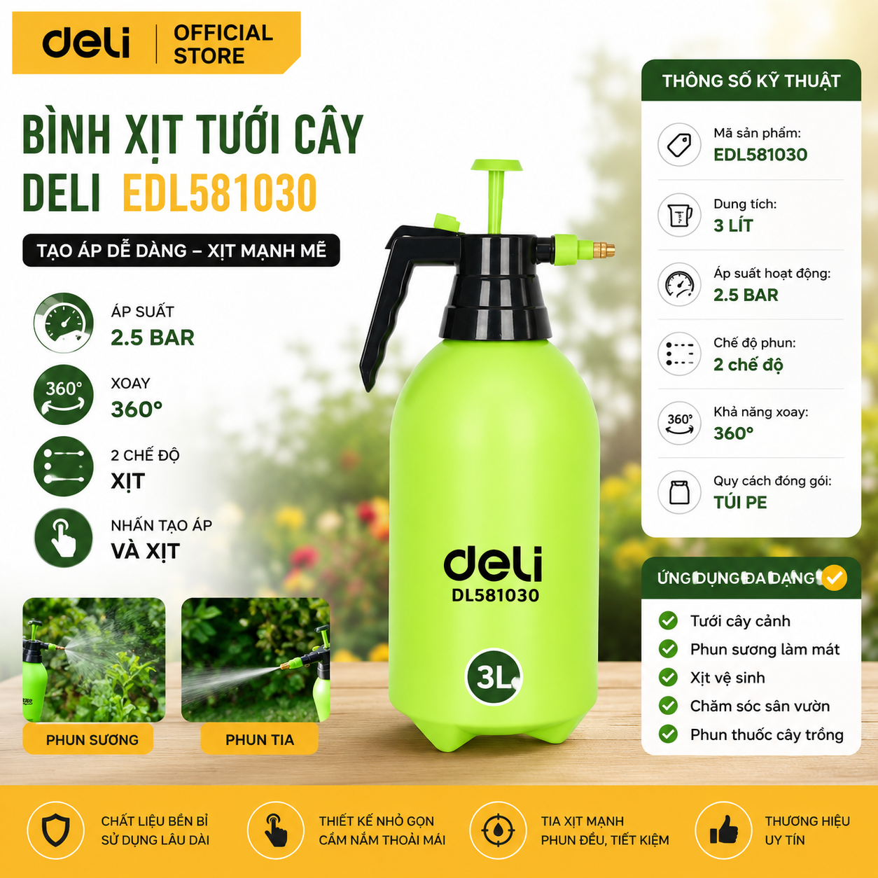 Bình xịt tưới 3L