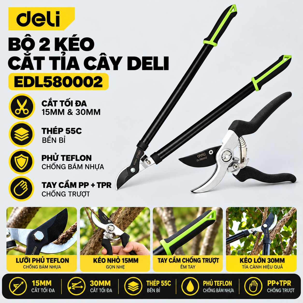 Bộ Kéo Cắt Cành 2 Món Deli