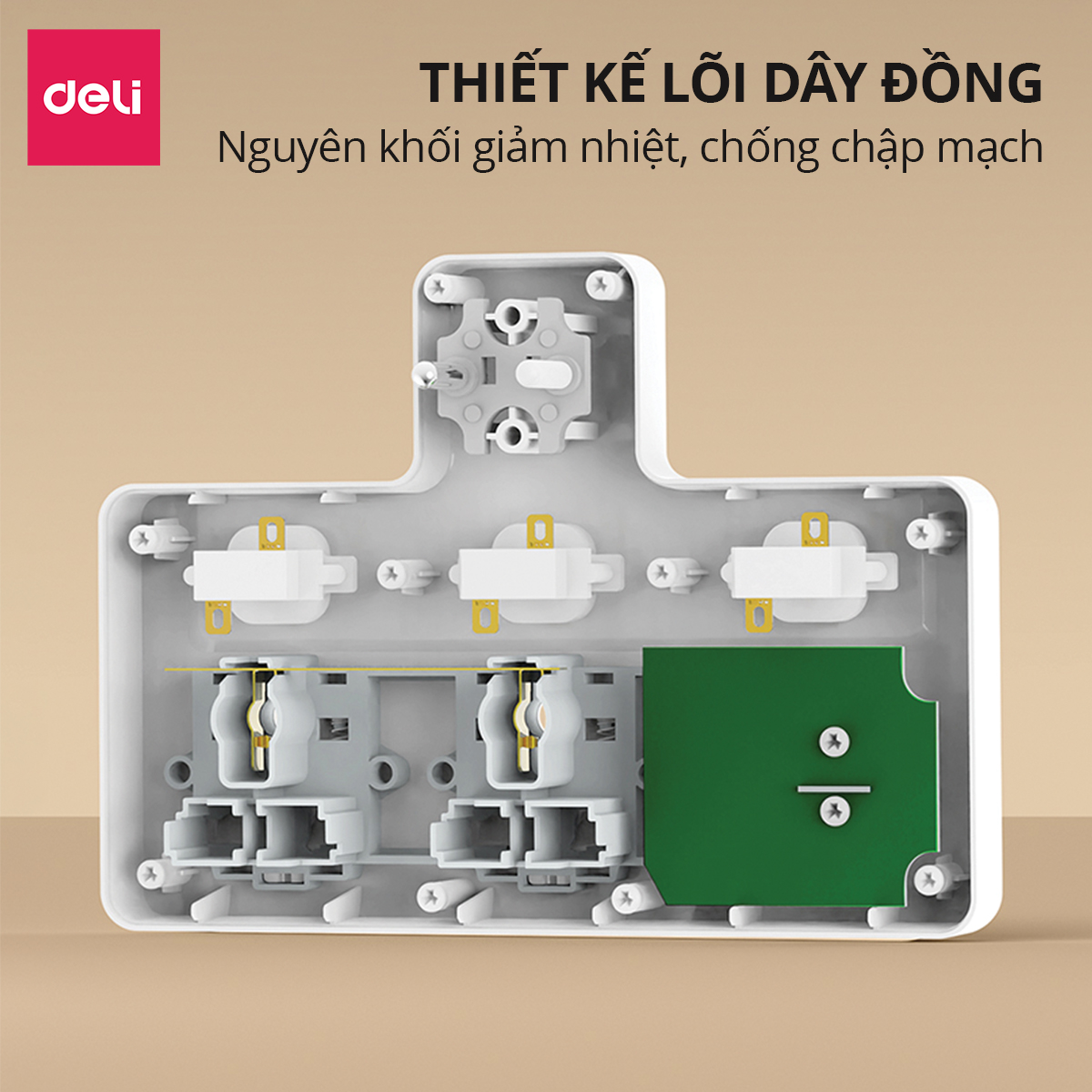 Bộ chuyển đổi ổ cắm_2 ổ cắm_Trắng E