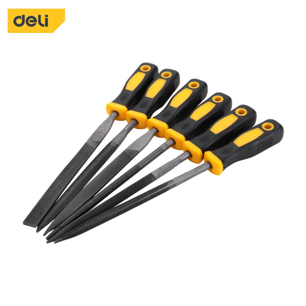 Bộ dũa kim loại 6 món 3x140mm (màu vàng)