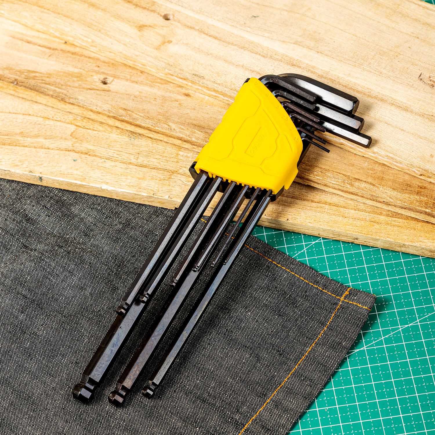 Bộ lục giác đầu bi Deli 220mm