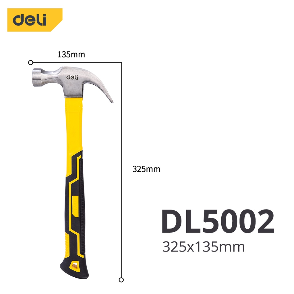 Búa Đầu Kim Loại 0.5kg Thép Carbon Deli