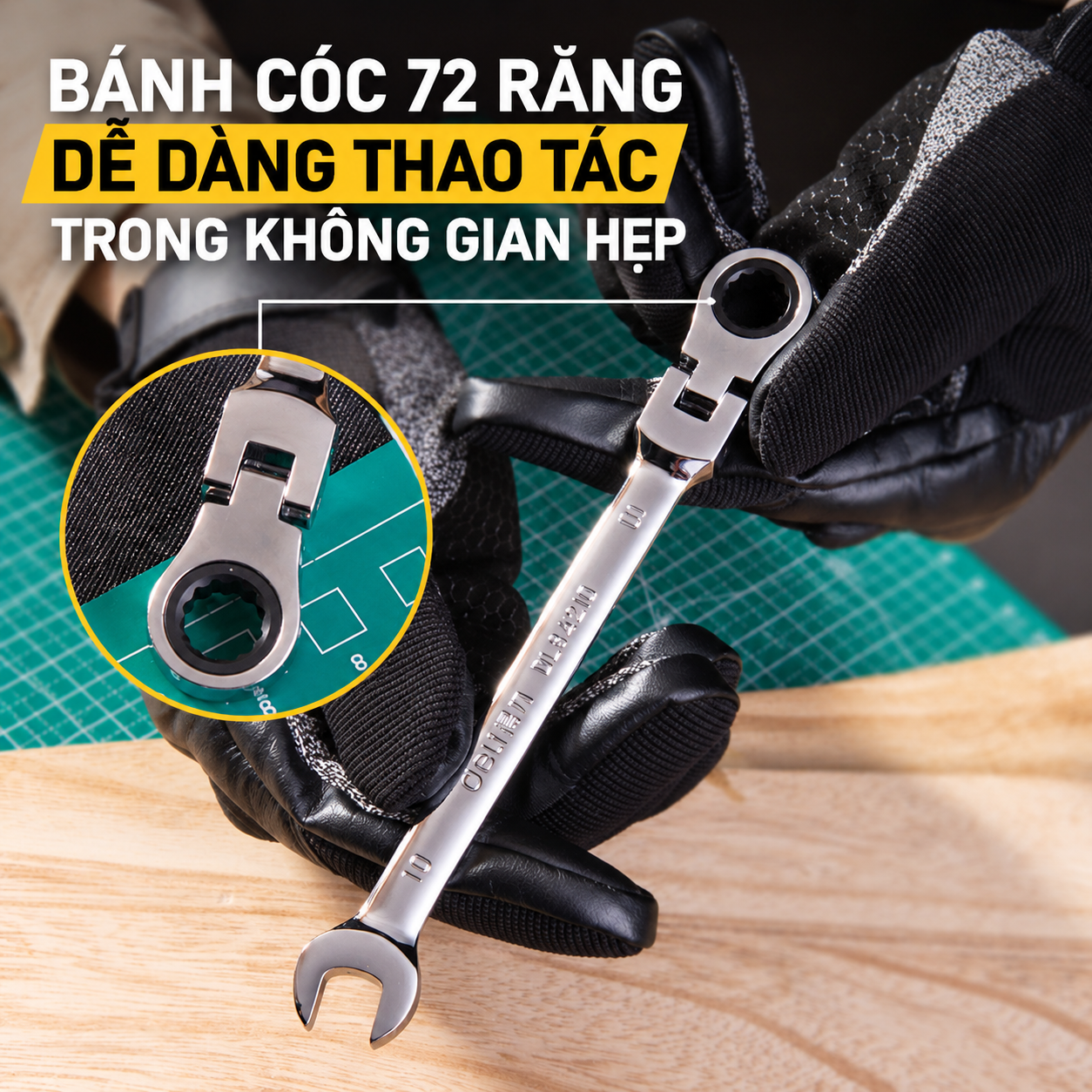 Cờ lê đầu lắp 10mm