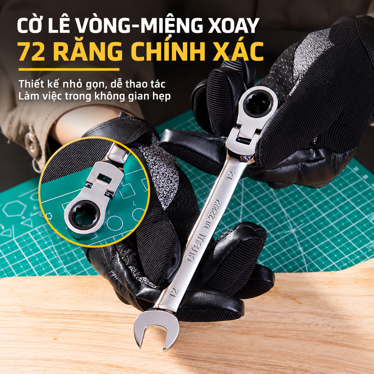 Cờ lê đầu lắp 12mm