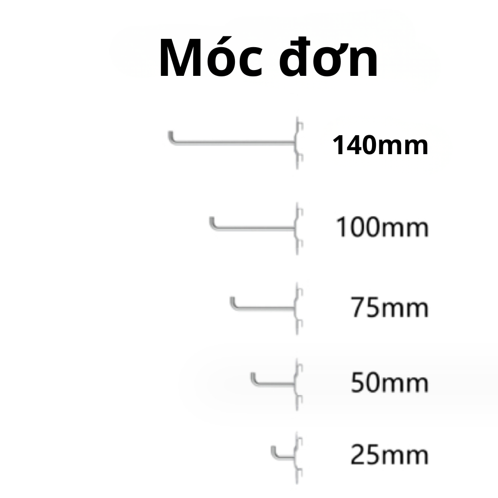 Combo 3 Móc đơn 140mm