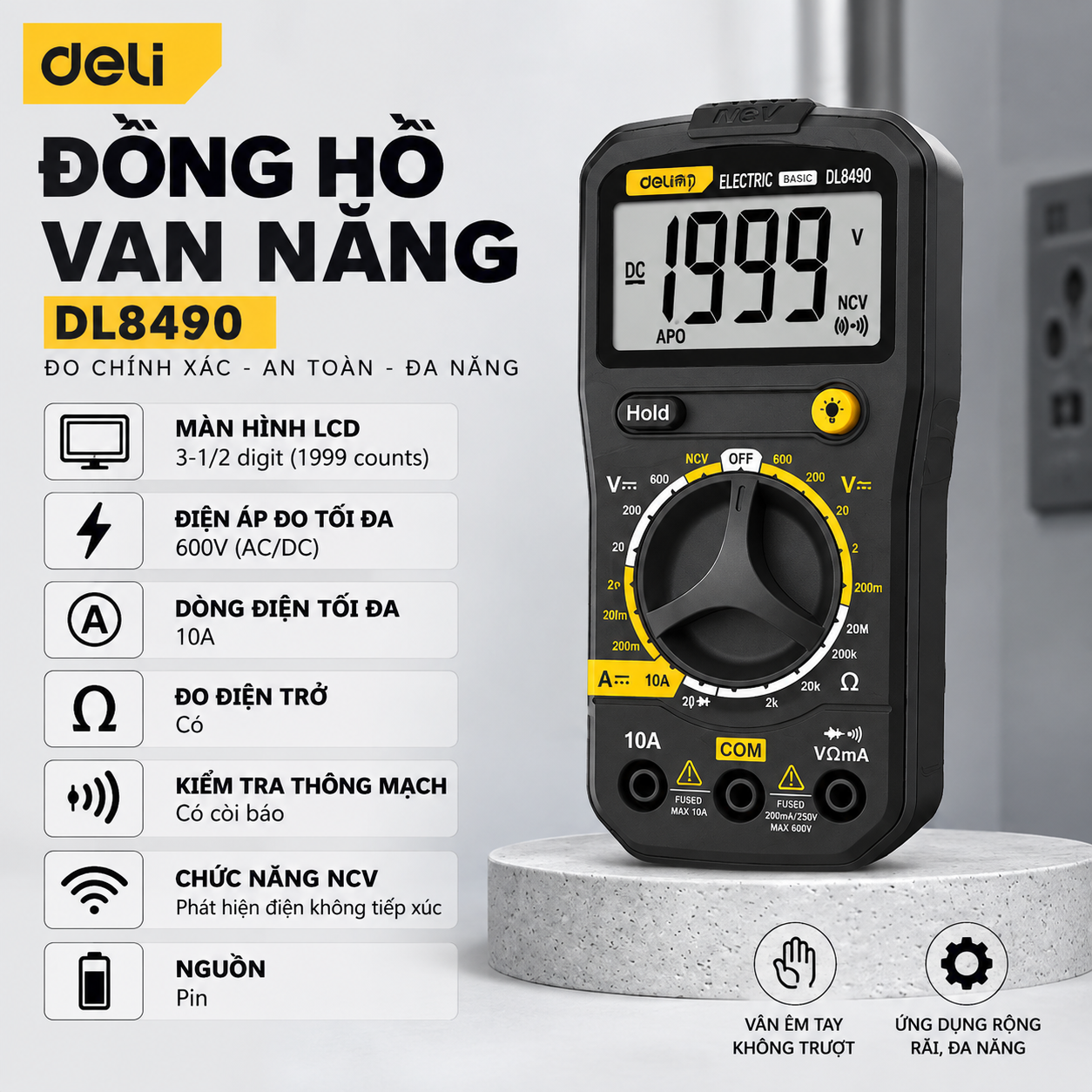 Đồng hồ vạn năng có còi 3-1/2 600V