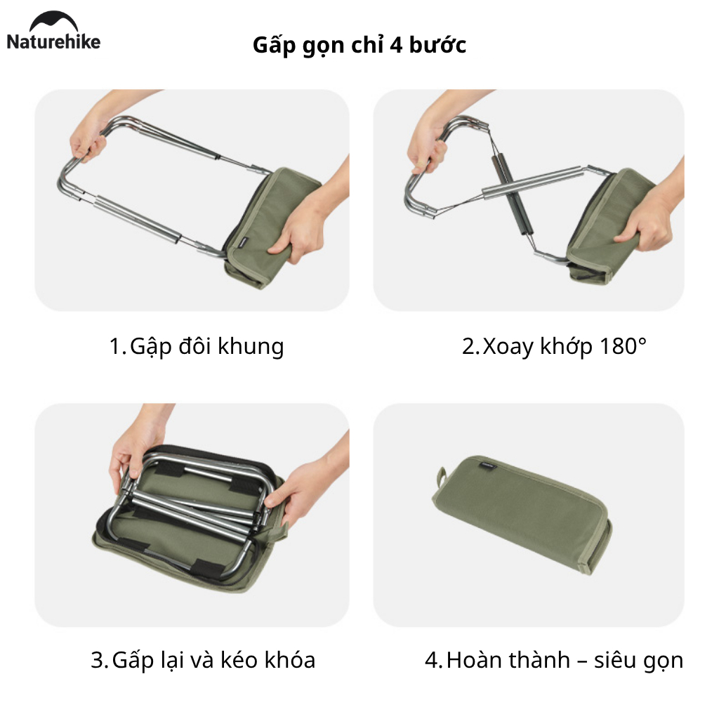 Ghế Camping Mini Naturehike - Đen