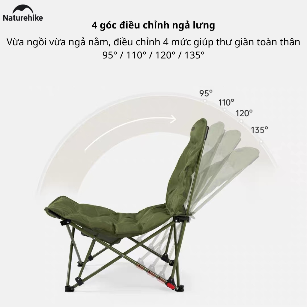 Ghế Mặt Trăng CNK2650JJ010 Sea Star 001 Tựa Lưng Cao Bọc Đệm Bông - Nâu