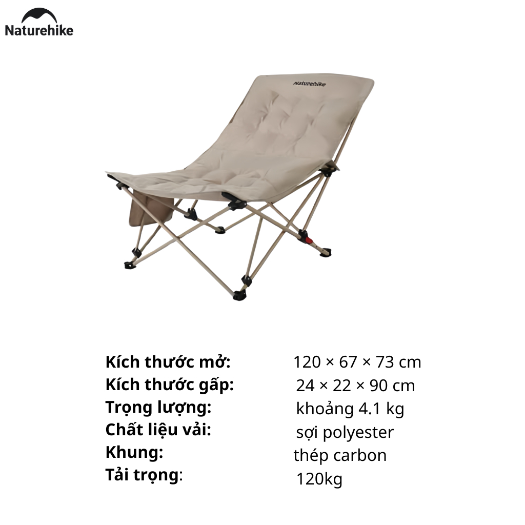 Ghế Mặt Trăng CNK2650JJ010 Sea Star 001 Tựa Lưng Cao Bọc Đệm Bông - Xanh