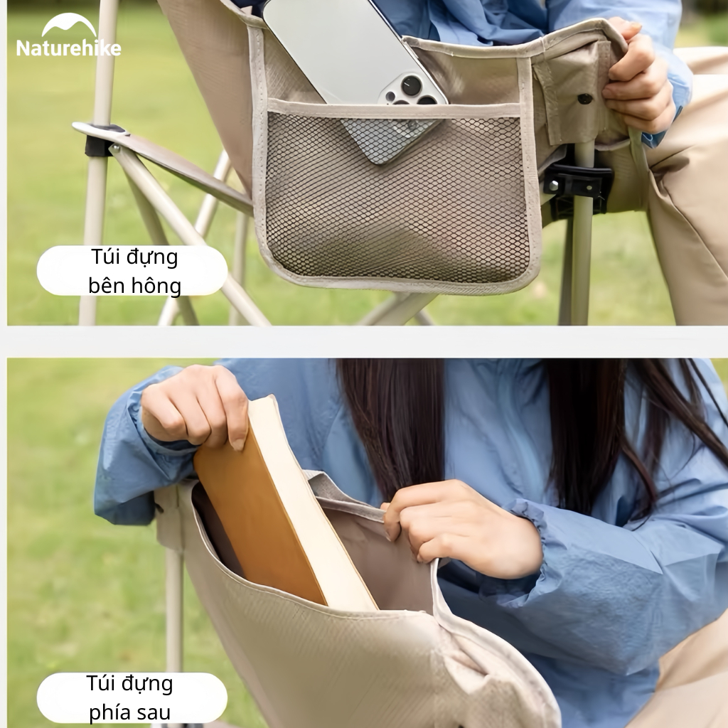 Ghế Mặt Trăng Naturehike CNH23JU13002 Gấp Gọn - Đen L