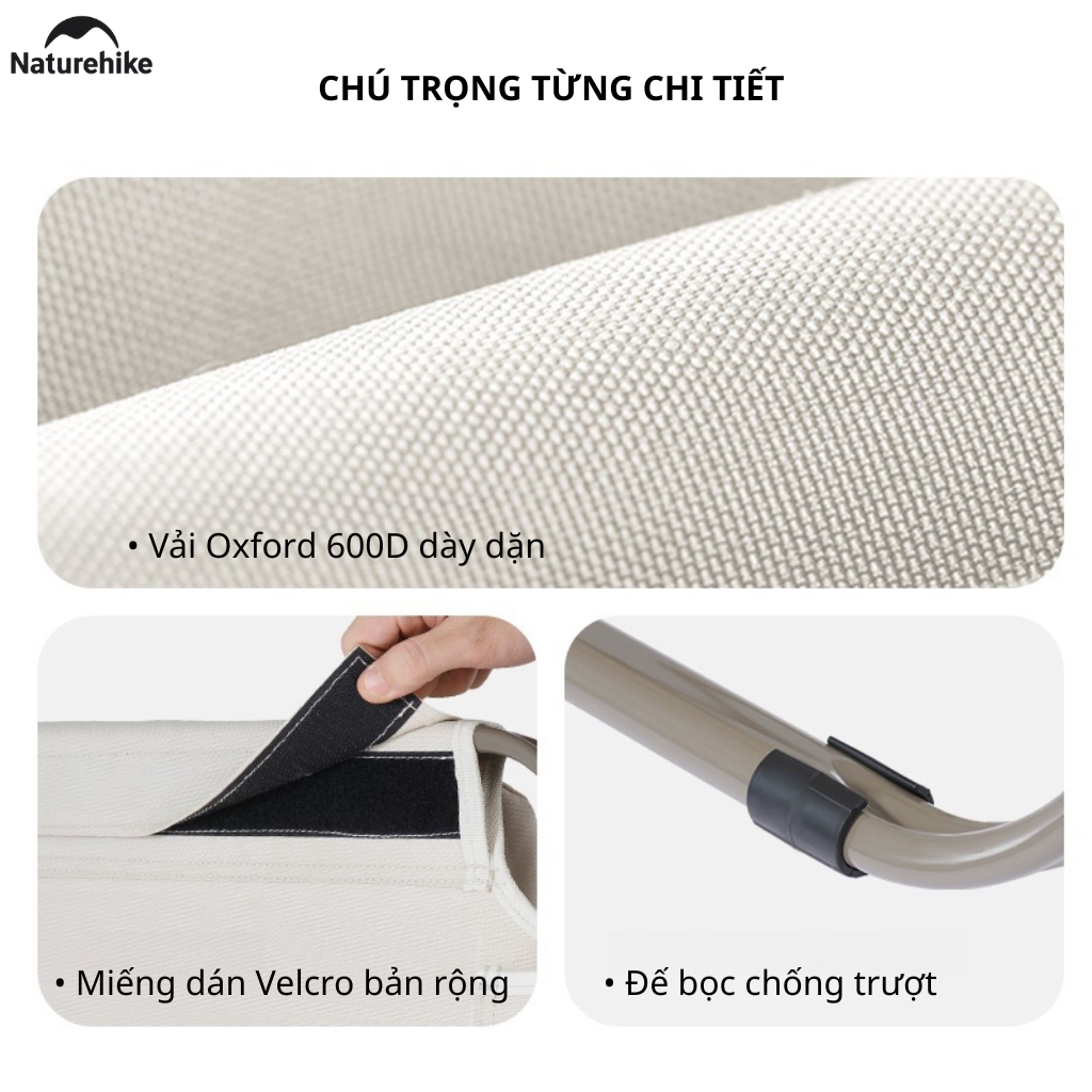 Ghế Xếp Camping Naturehike Low Chair - Đen