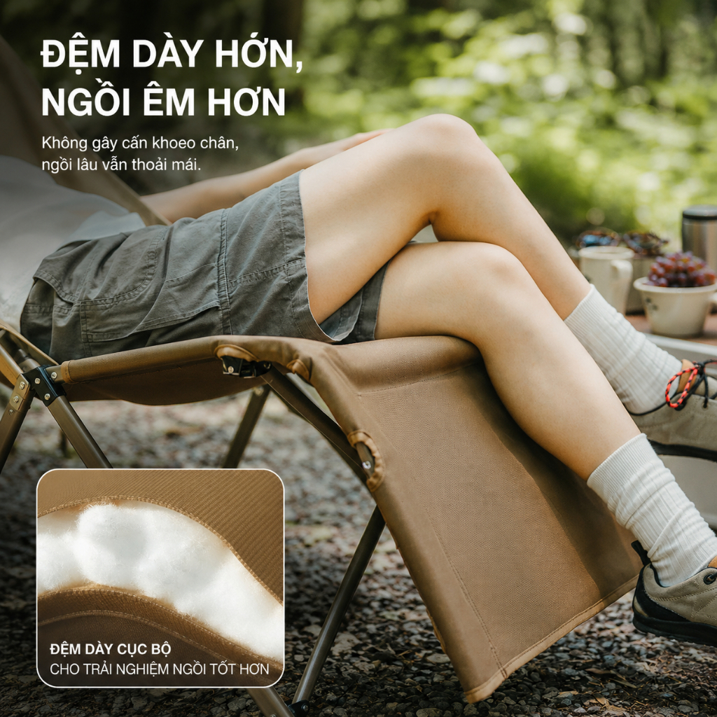 Ghế Xếp Ngả Lưng Naturehike - Khaki
