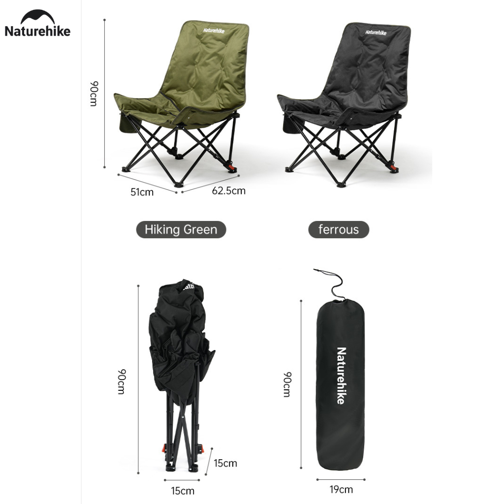 Ghế cắm trại thư giãn Naturehike Relaxing Folding Camping Chair CNK2450JJ020 - Hồng