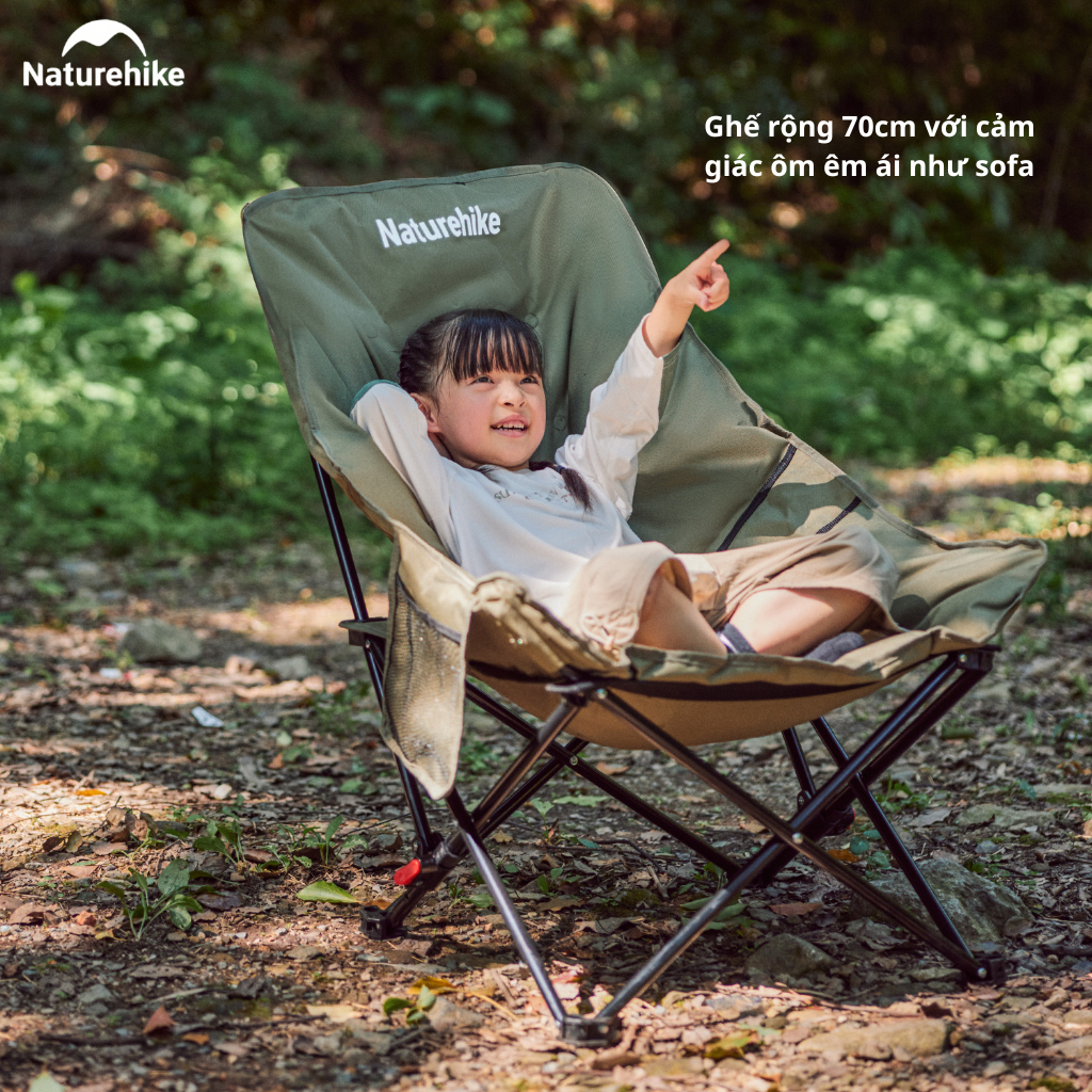 Ghế cắm trại thư giãn Naturehike Relaxing Folding Camping Chair CNK2450JJ020 - Hồng
