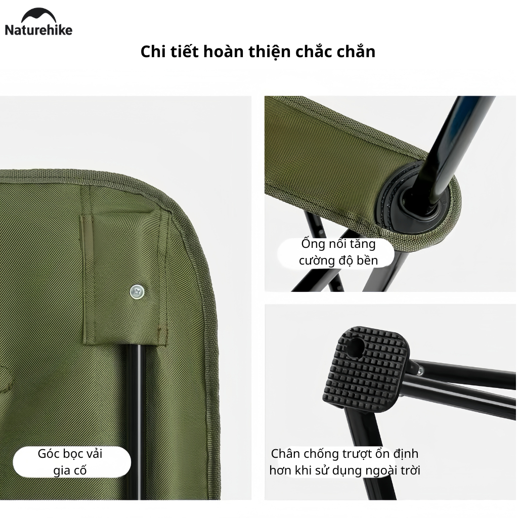 Ghế cắm trại thư giãn Naturehike Relaxing Folding Camping Chair CNK2450JJ020 - Khaki