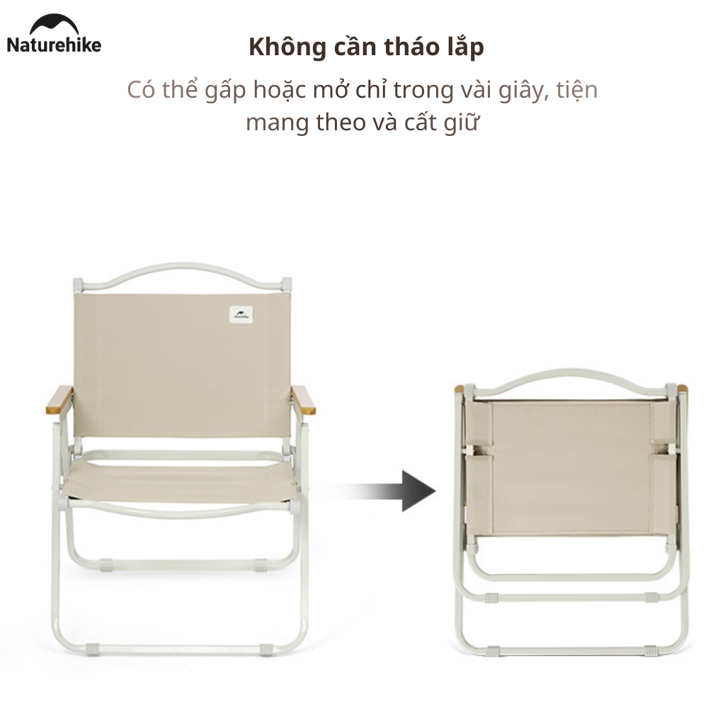 Ghế gấp dã ngoại Naturehike Folding Chair CNK2300JU012 - Màu đen