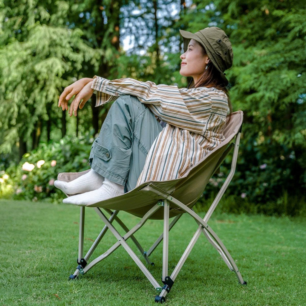 Ghế gấp gọn dã ngoại mặt trăng, moon chair Naturehike CNK2550JJ022 - Kaki