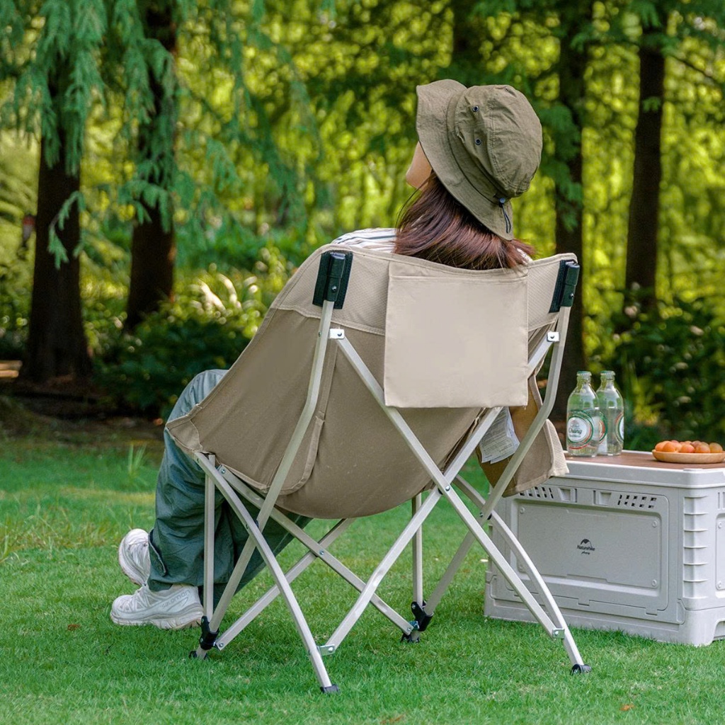 Ghế gấp gọn dã ngoại mặt trăng, moon chair Naturehike CNK2550JJ022 - Kaki