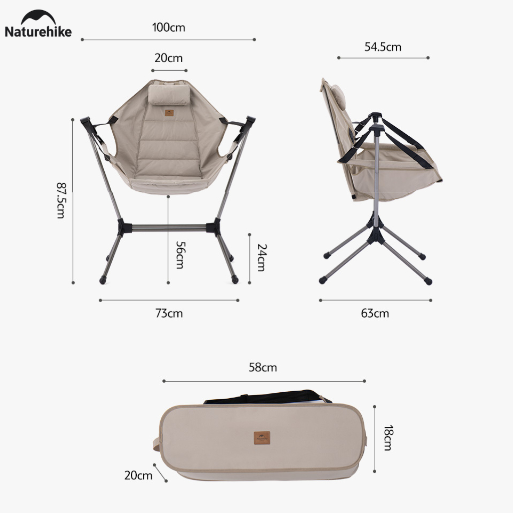 Ghế võng siêu nhẹ Naturehike - Màu kem