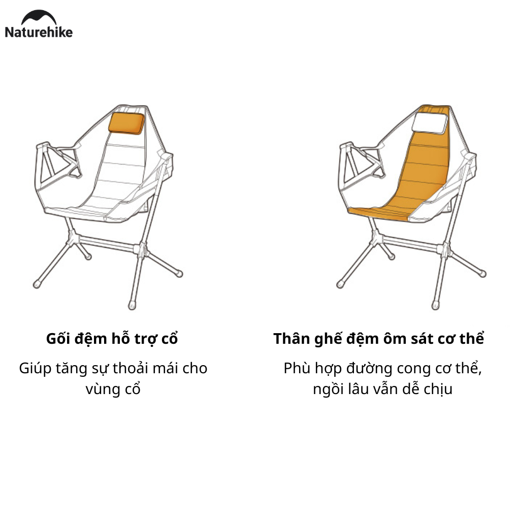 Ghế võng siêu nhẹ Naturehike - Màu xanh oliu