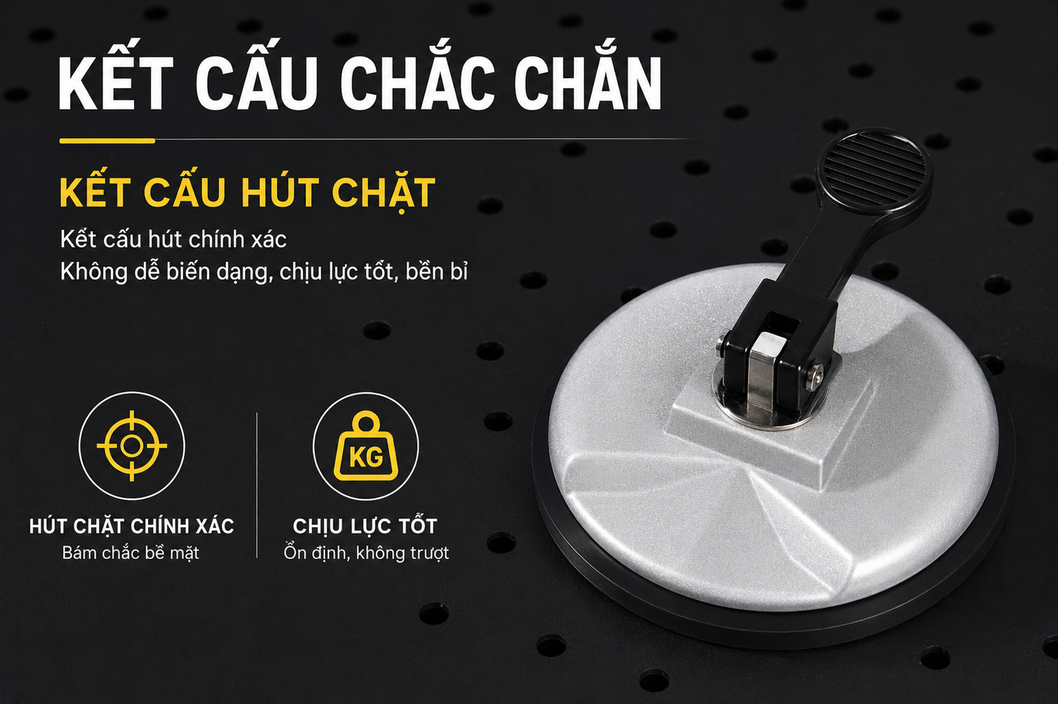 Dụng Cụ Hút Kính 3 Chân Deli DL-XP03 Hợp Kim Nhôm , Hít kính ba 130kg