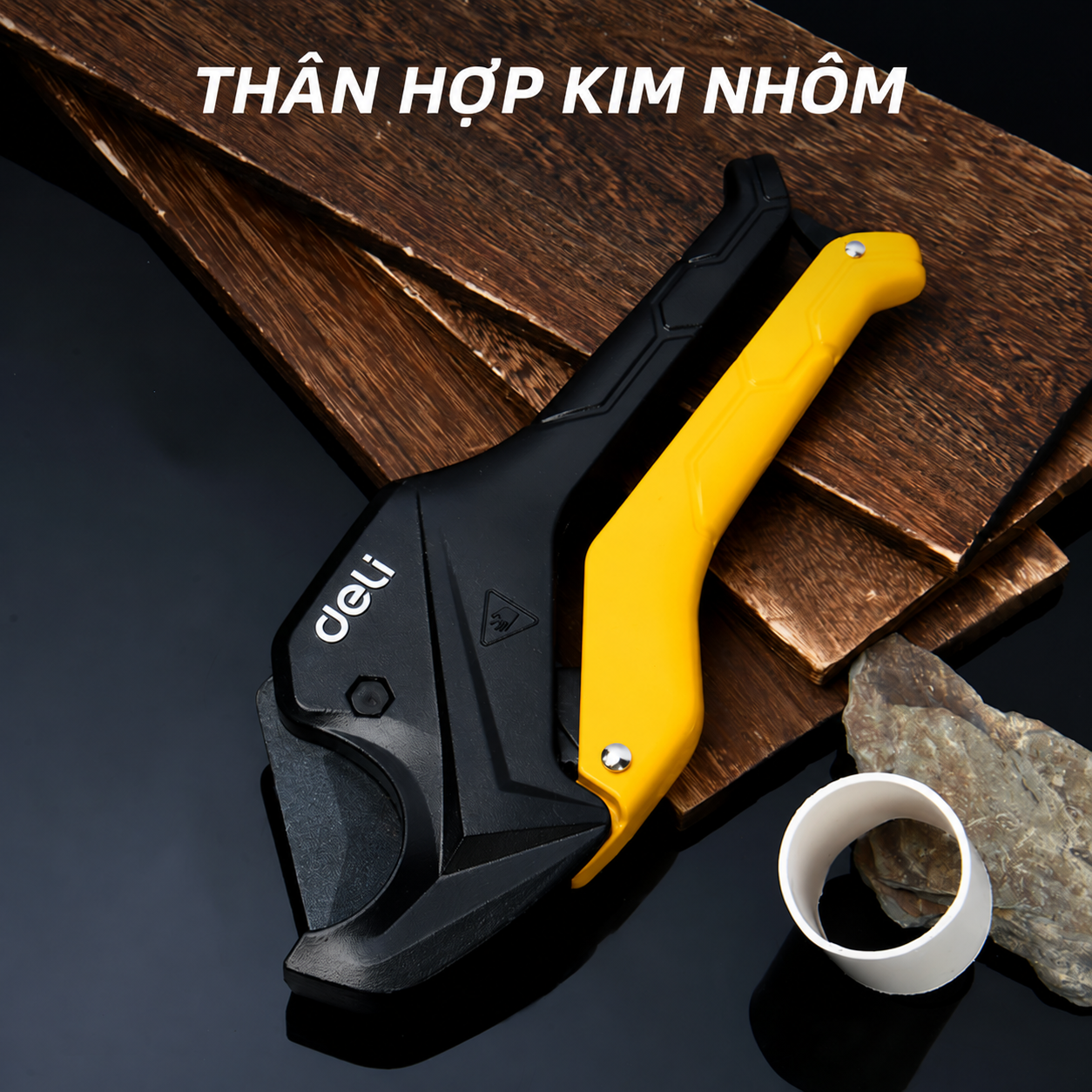 Kéo Cắt Ống Nhựa 63mm Lưỡi Đen Cao Cấp