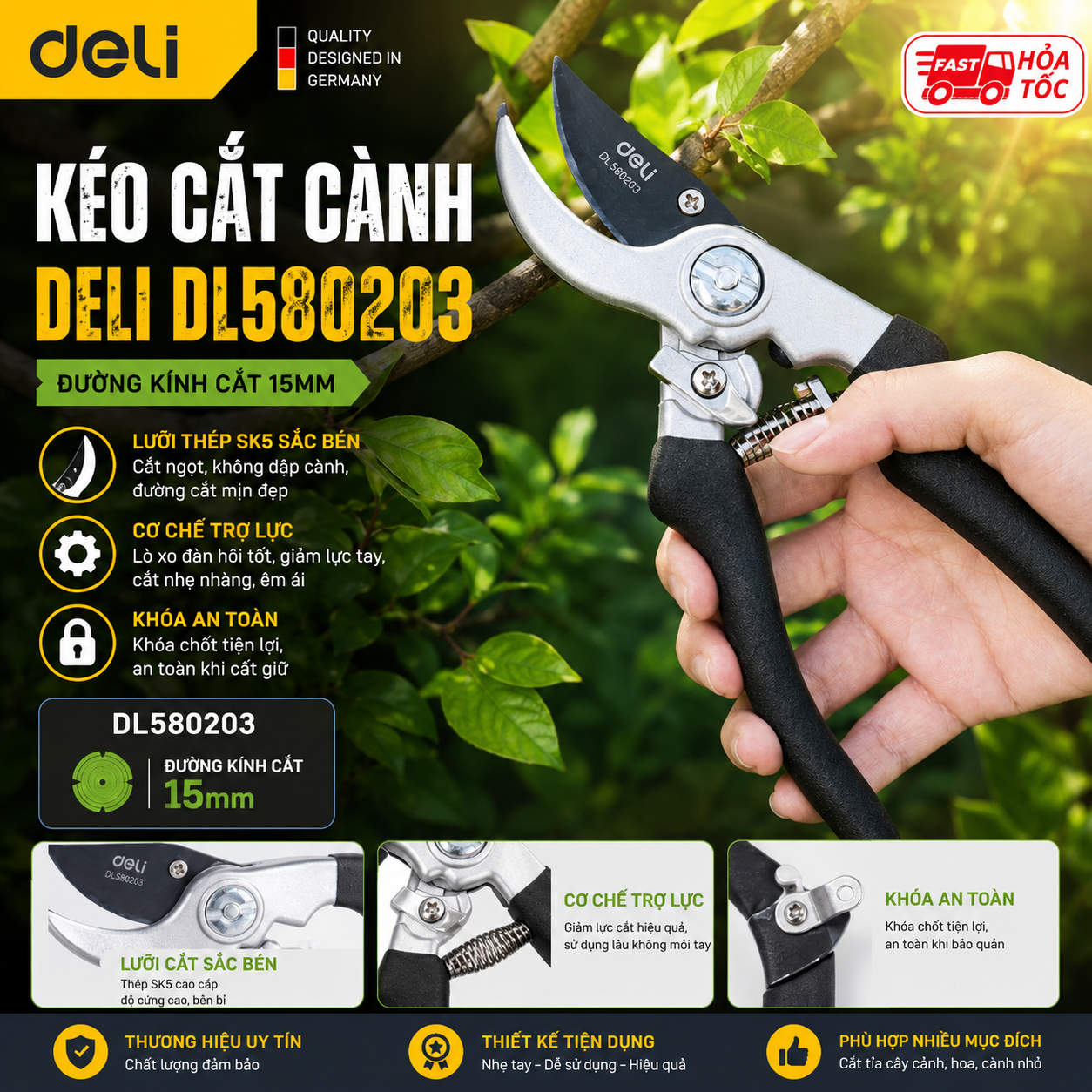 Kéo cát cành 210mm, 8.5