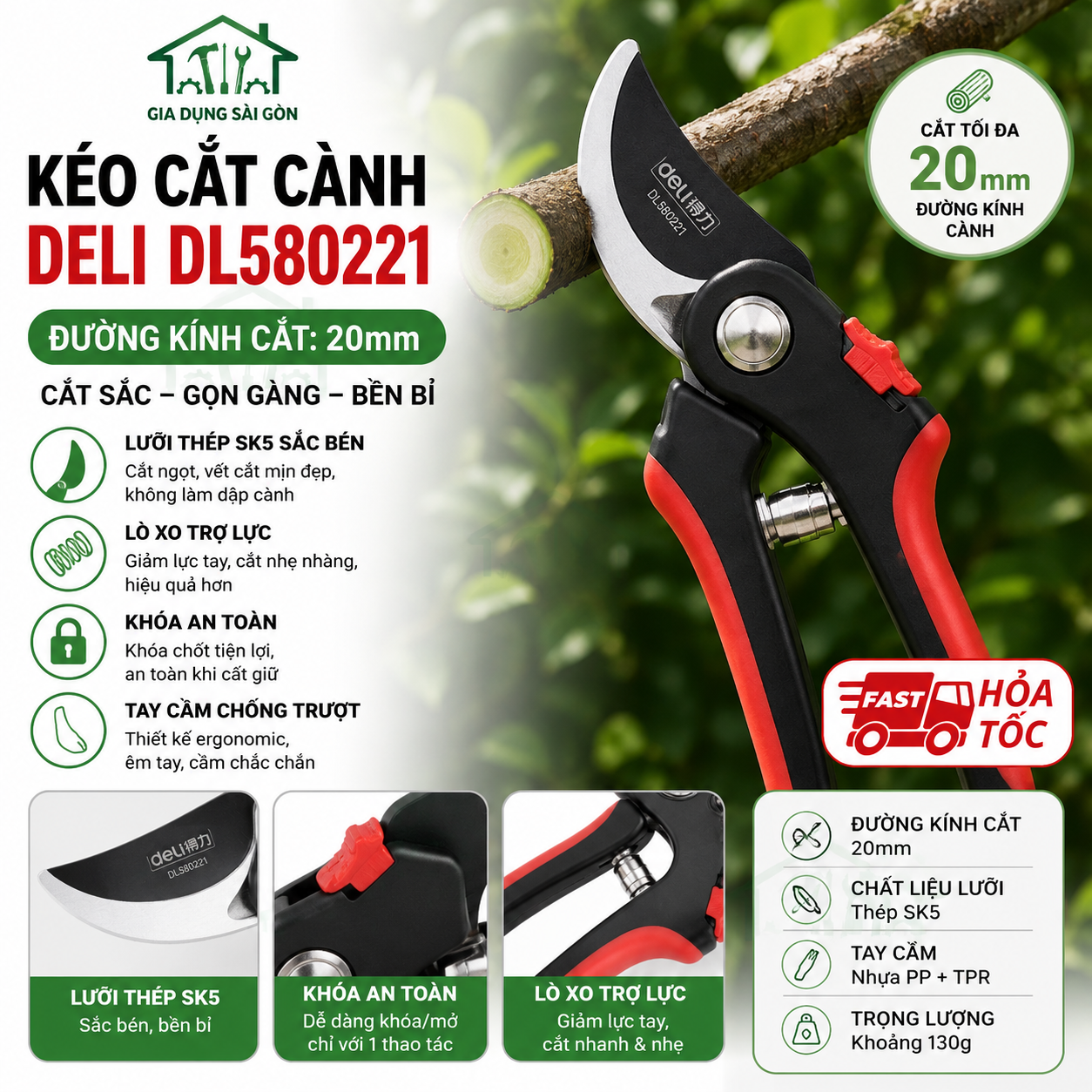 Kéo cắt cành DL580221
