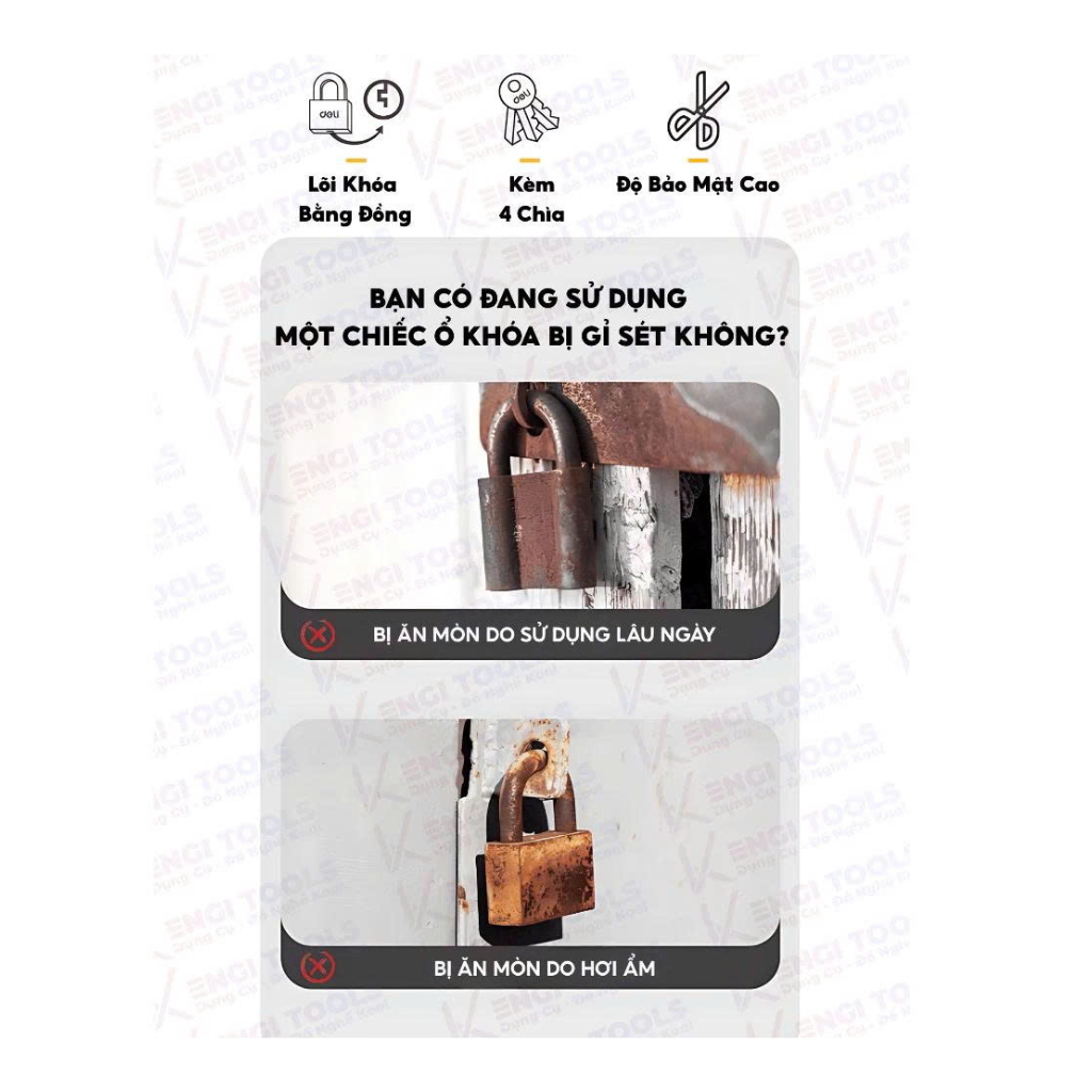 Khóa chống cắt hợp kim 60mm