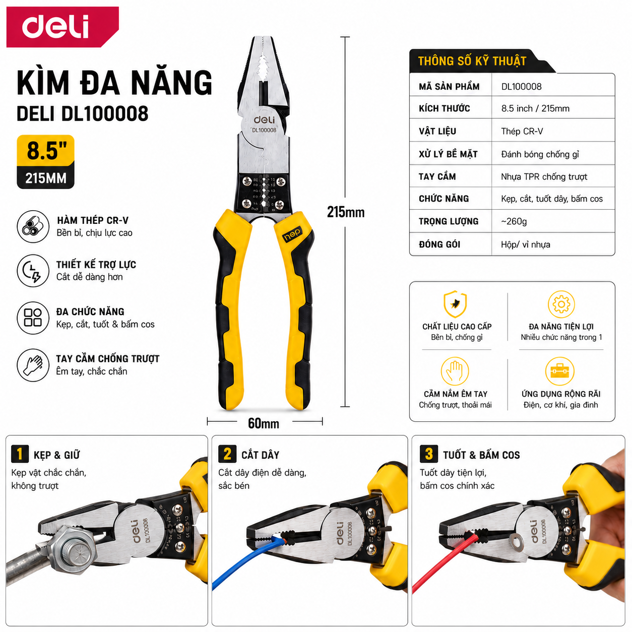 Kìm điện đa năng 9