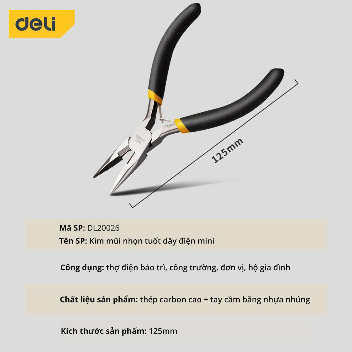 Kìm thủ công mini 5 inch - 1/10/240