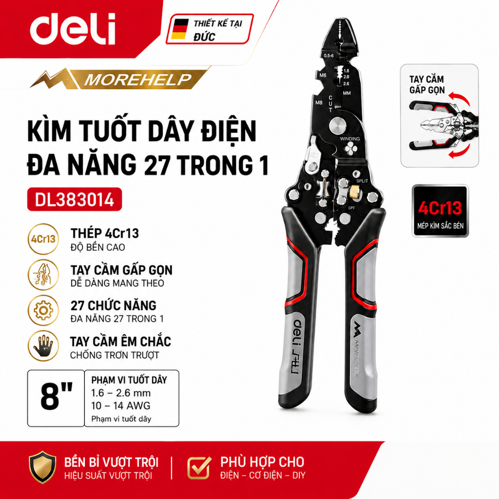 Kìm tuốt dây đa năng 27in1 E