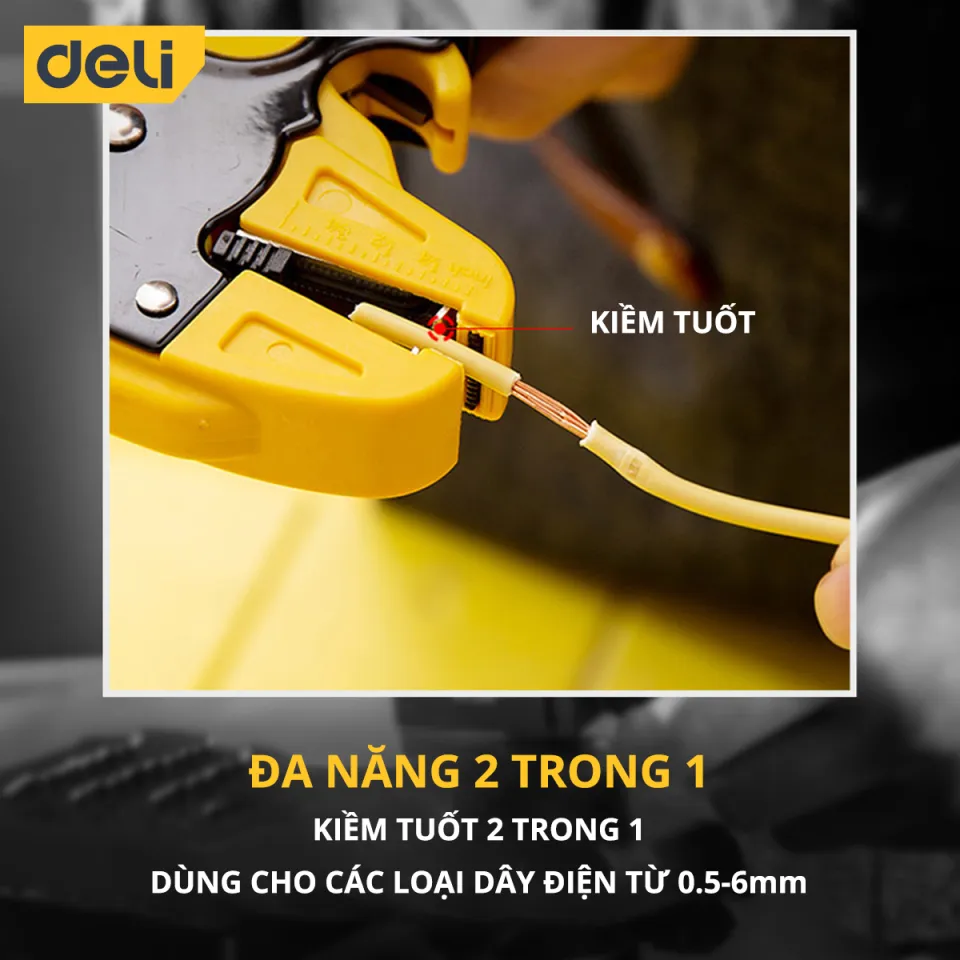 Kìm tuốt dây điện mỏ vịt 6.5