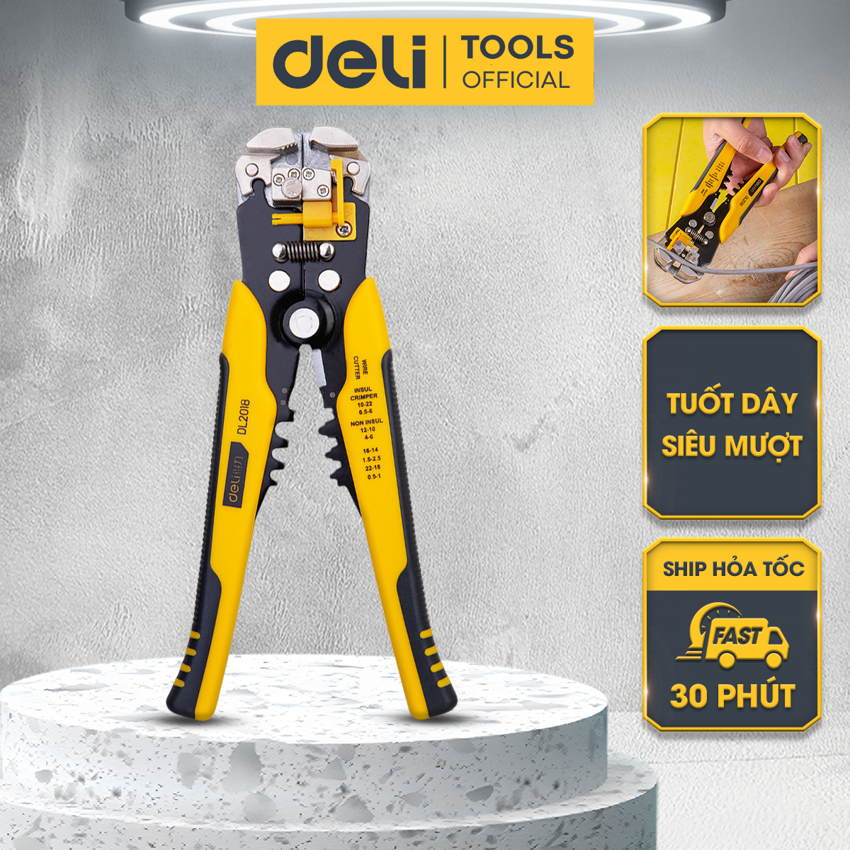 Kìm tuốt dây tự động 0.2-6.0mm E