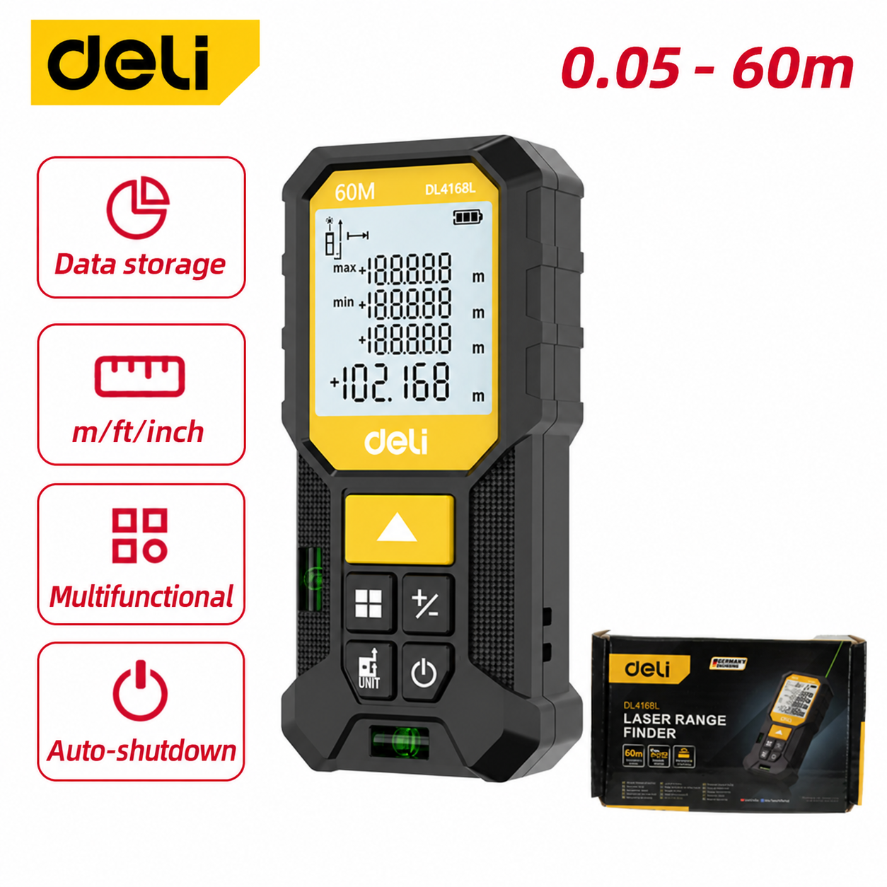 Máy Đo Khoảng Cách Laser 60m - EDL4168L