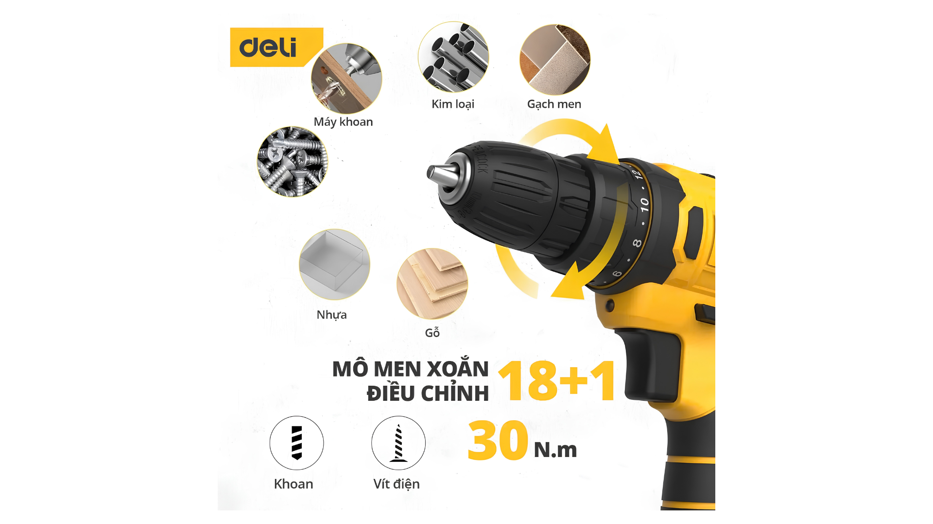 Máy khoan pin 12V, 2.0Ah DL-DZ12-5A2