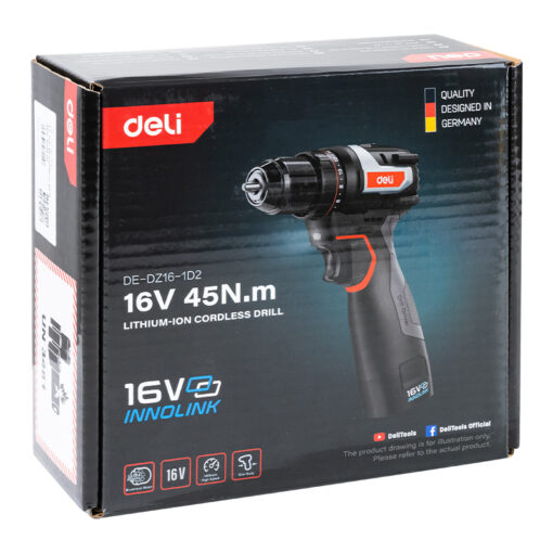 Máy khoan pin 16V - 45N.m - Máy khoan không dây Lithium-ion
