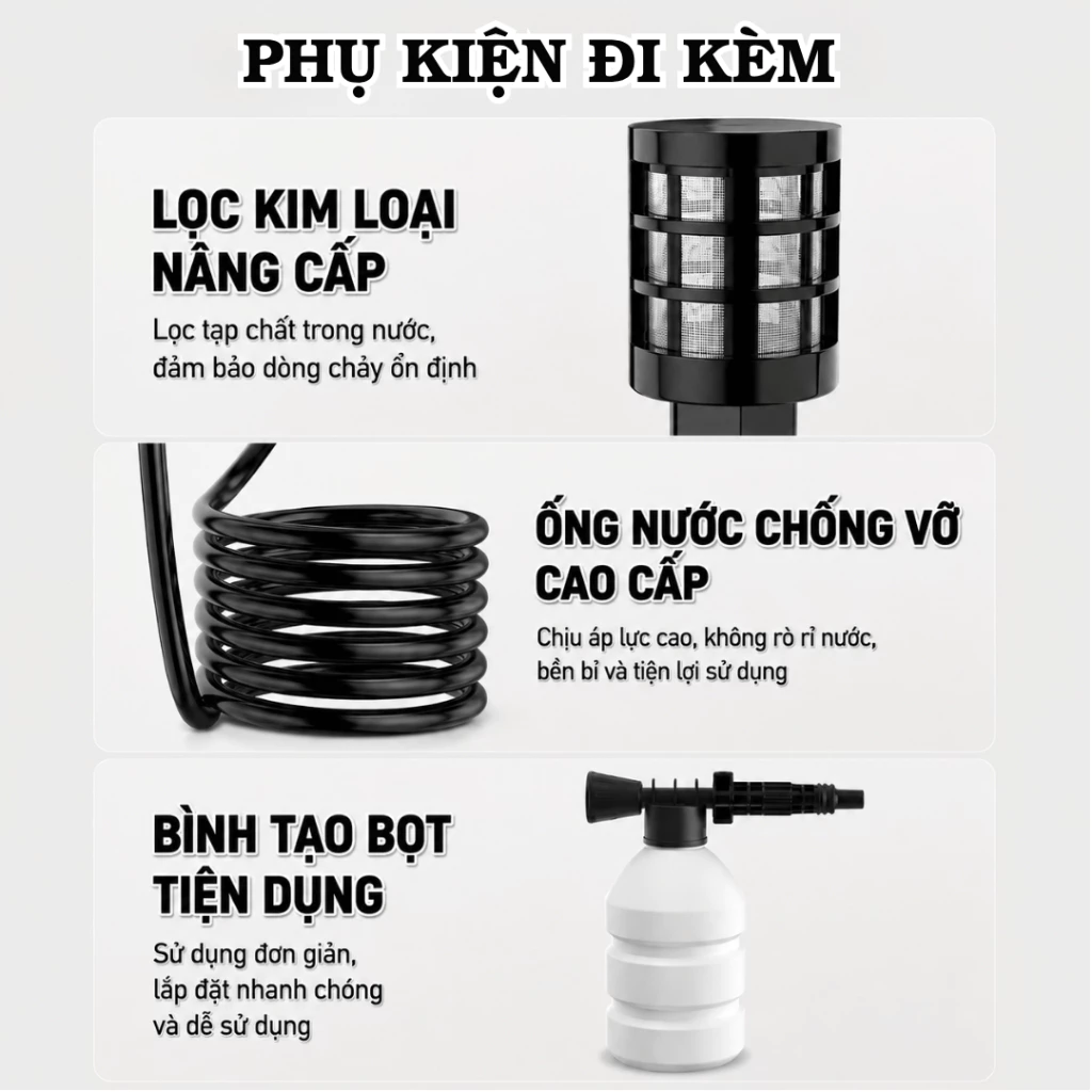 Máy rửa xe pin 1500mAh