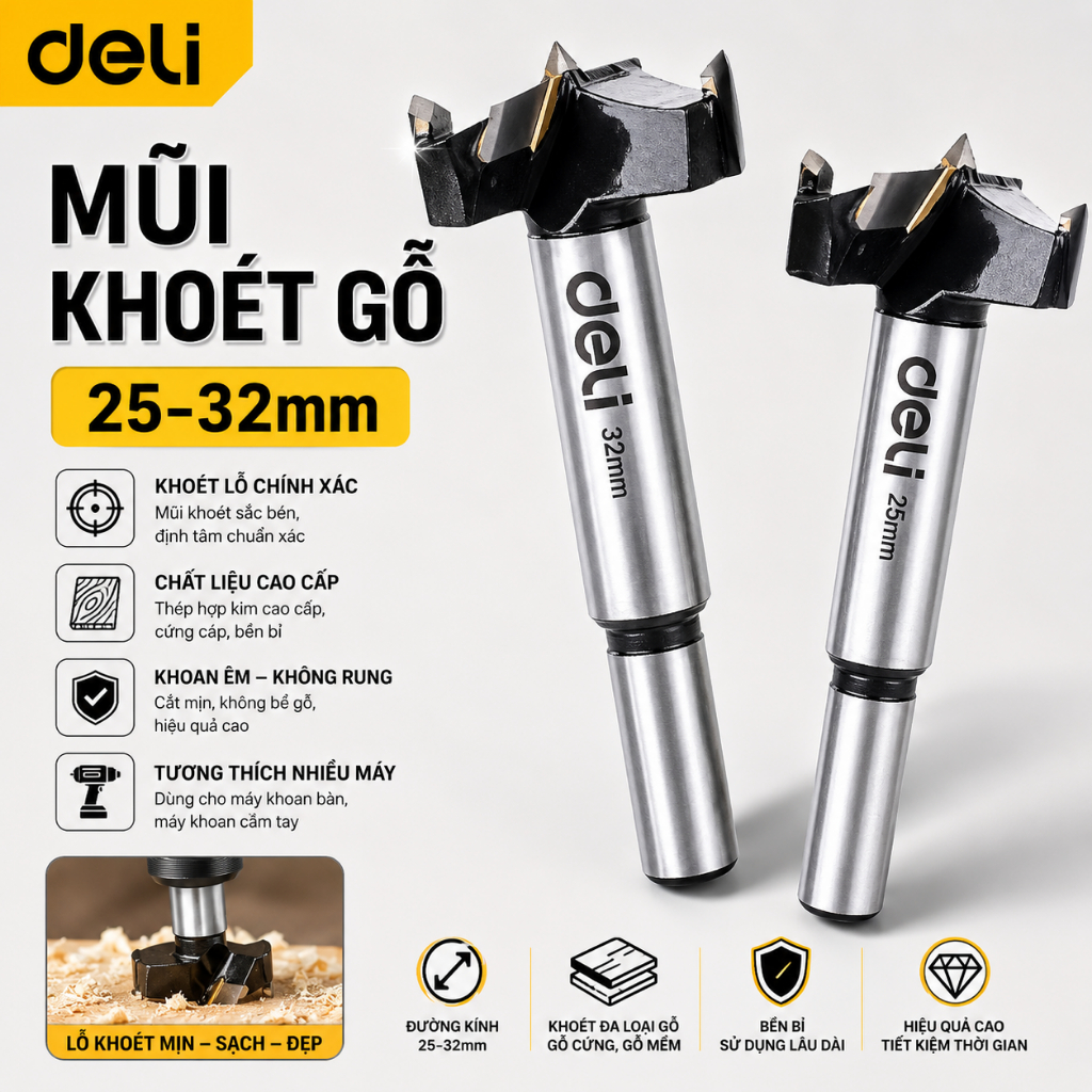 Mũi khoét gỗ 25