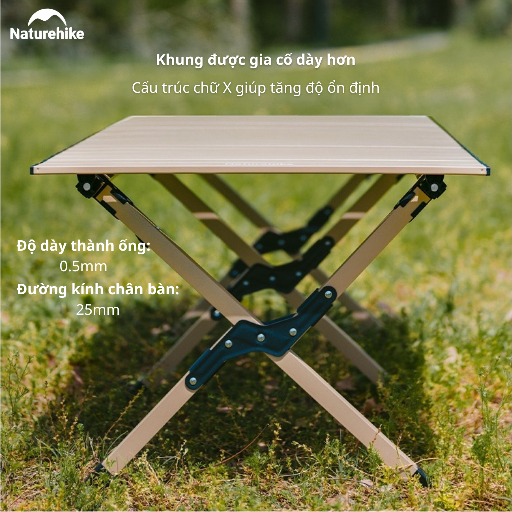 Naturehike CNK2550JJ018 – Bàn cắm trại đa năng, tiện lợi - Đen S