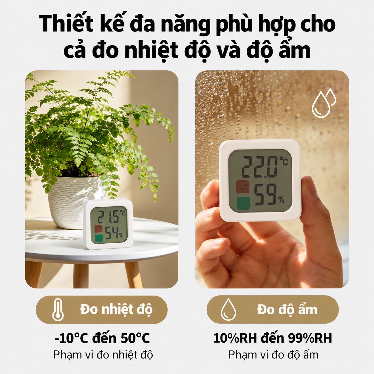 Nhiệt Ẩm Kế Deli -10~50 độ C