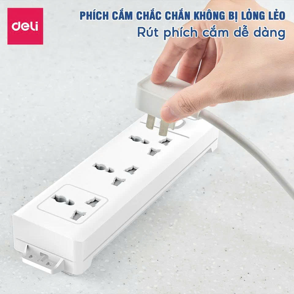 Ổ điện đa năng_3 ổ_5m_Trắng C