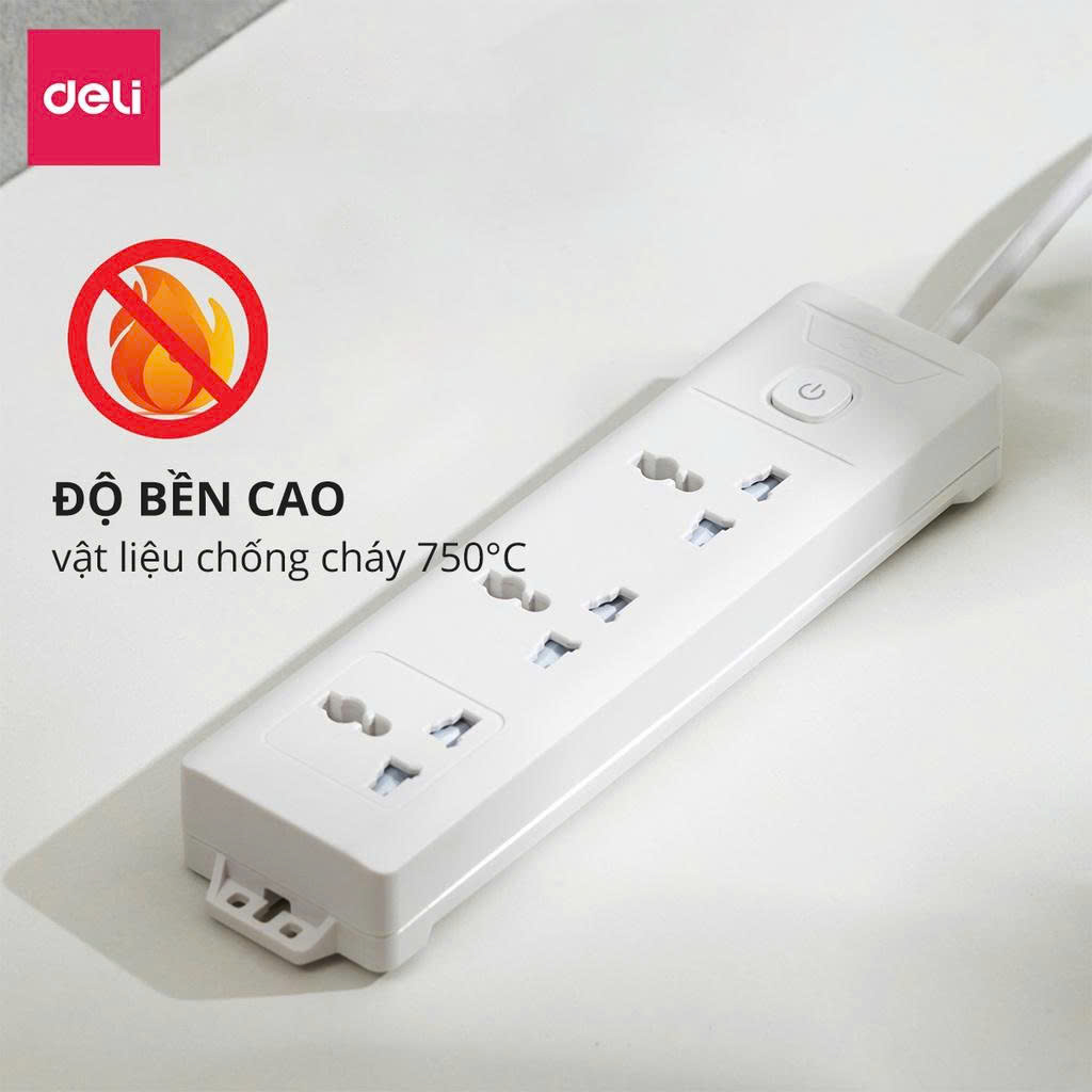 Ổ điện đa năng_3 ổ_5m_Trắng C