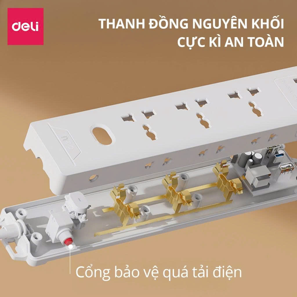 Ổ điện đa năng_6 ổ cắm_3m_Trắng C