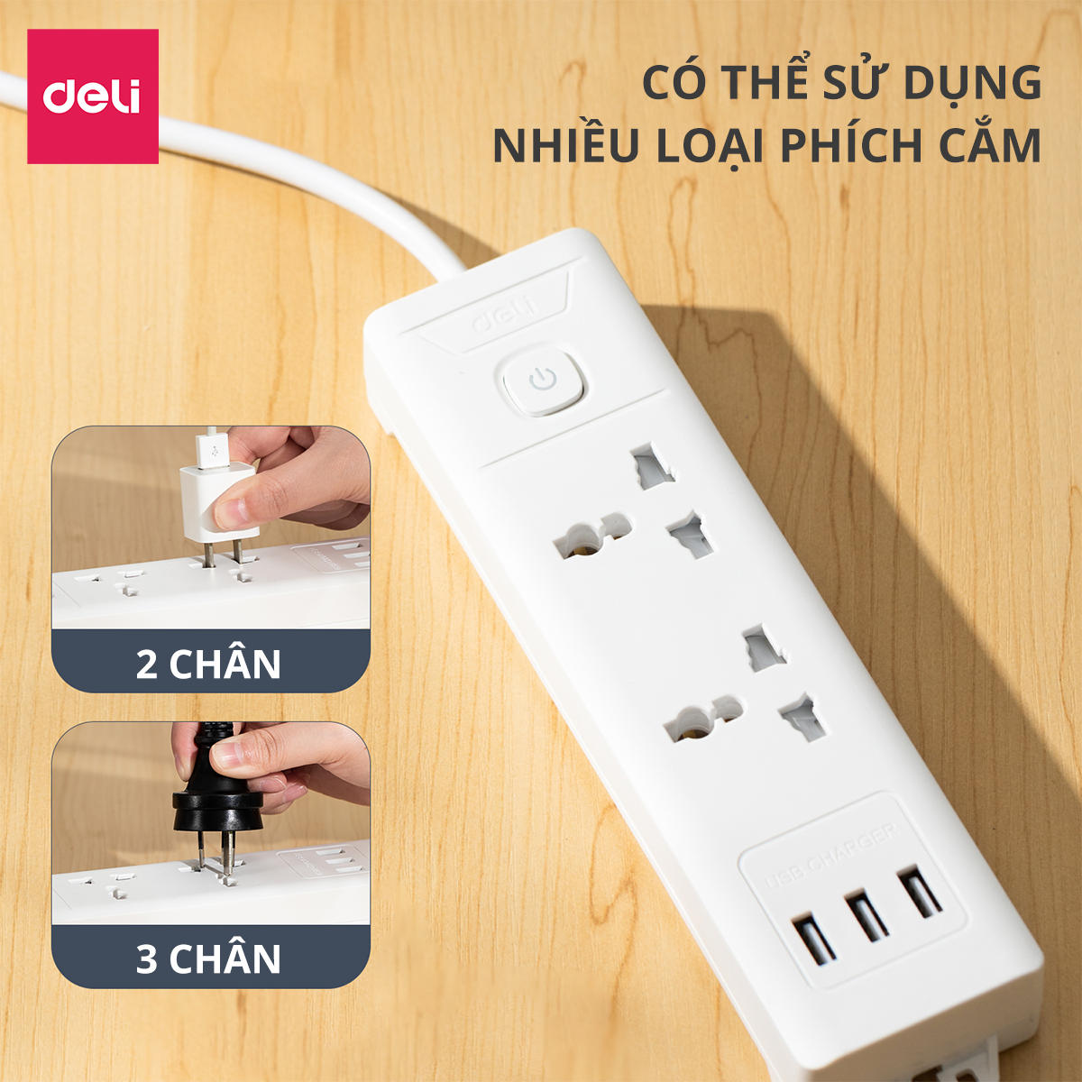 Ổ điện lập phương_4 ổ+2A1C+1.6m C