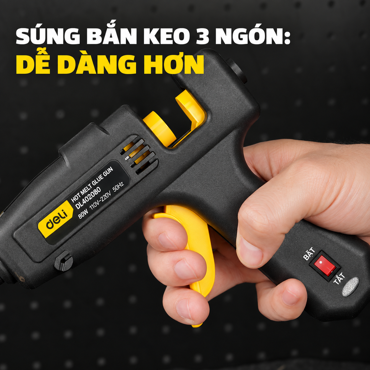 Súng bắn keo 80W đen