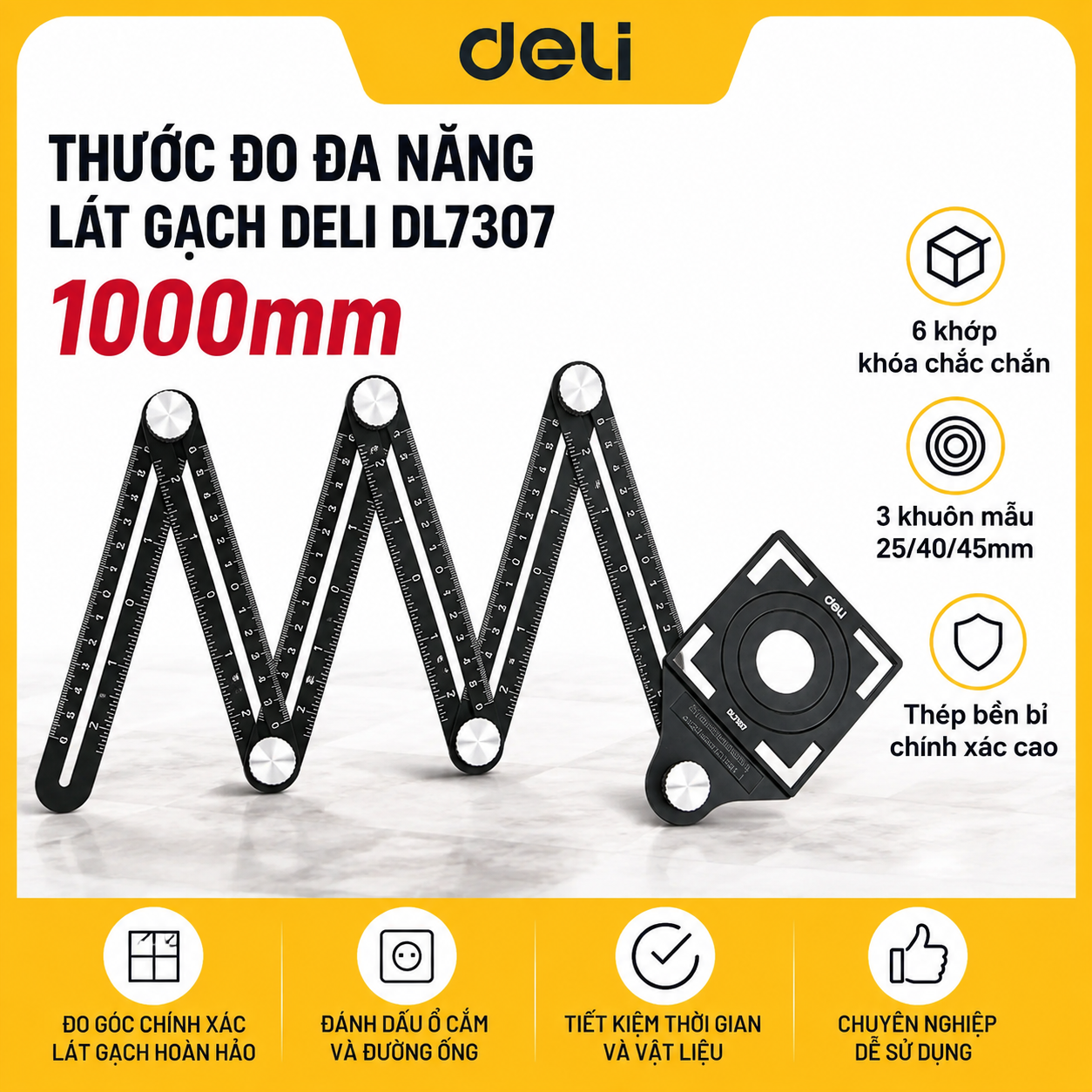 Thước gấp 6 góc 1000mm E
