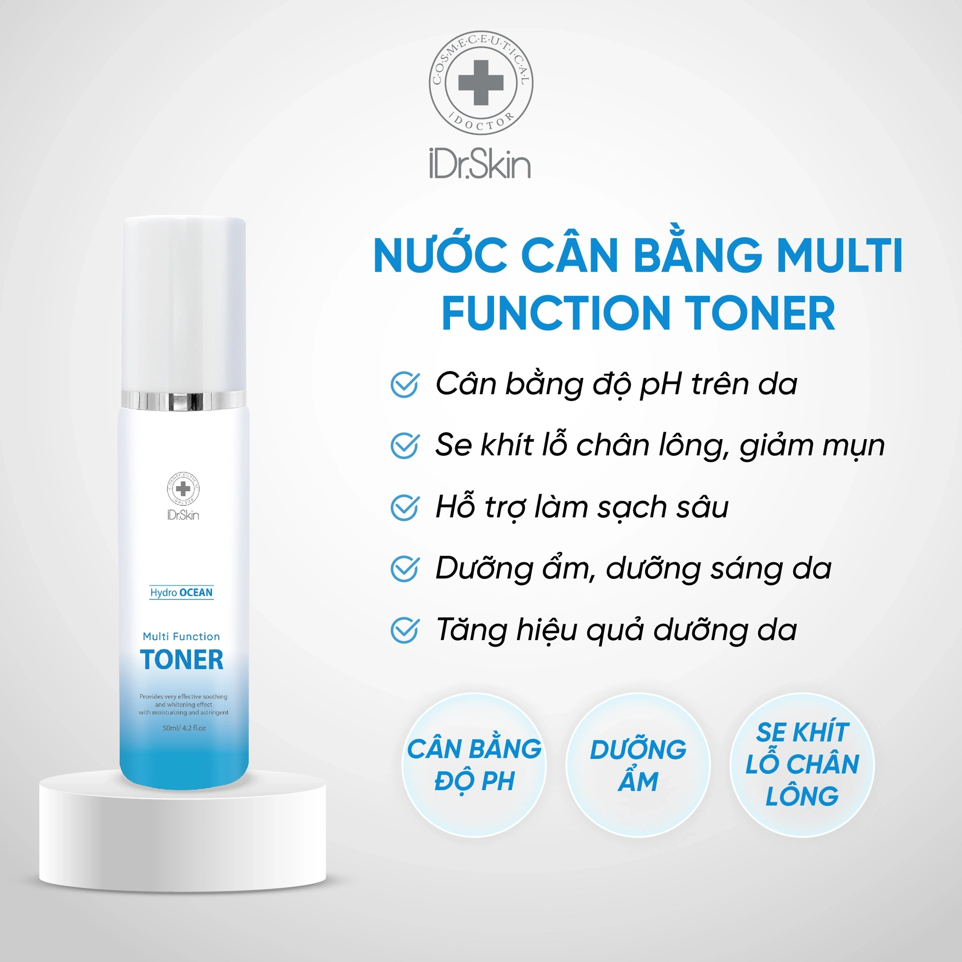 Bộ sản phẩm chăm sóc da toàn diện Hydro Ocean Collection Idrskin