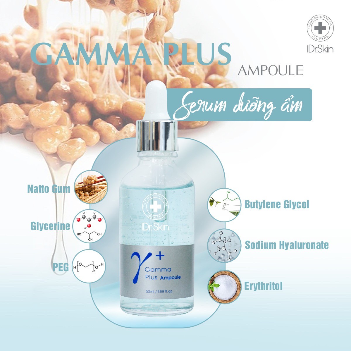 Tinh chất serum dưỡng ẩm Gamma Plus Ampoule Idrskin