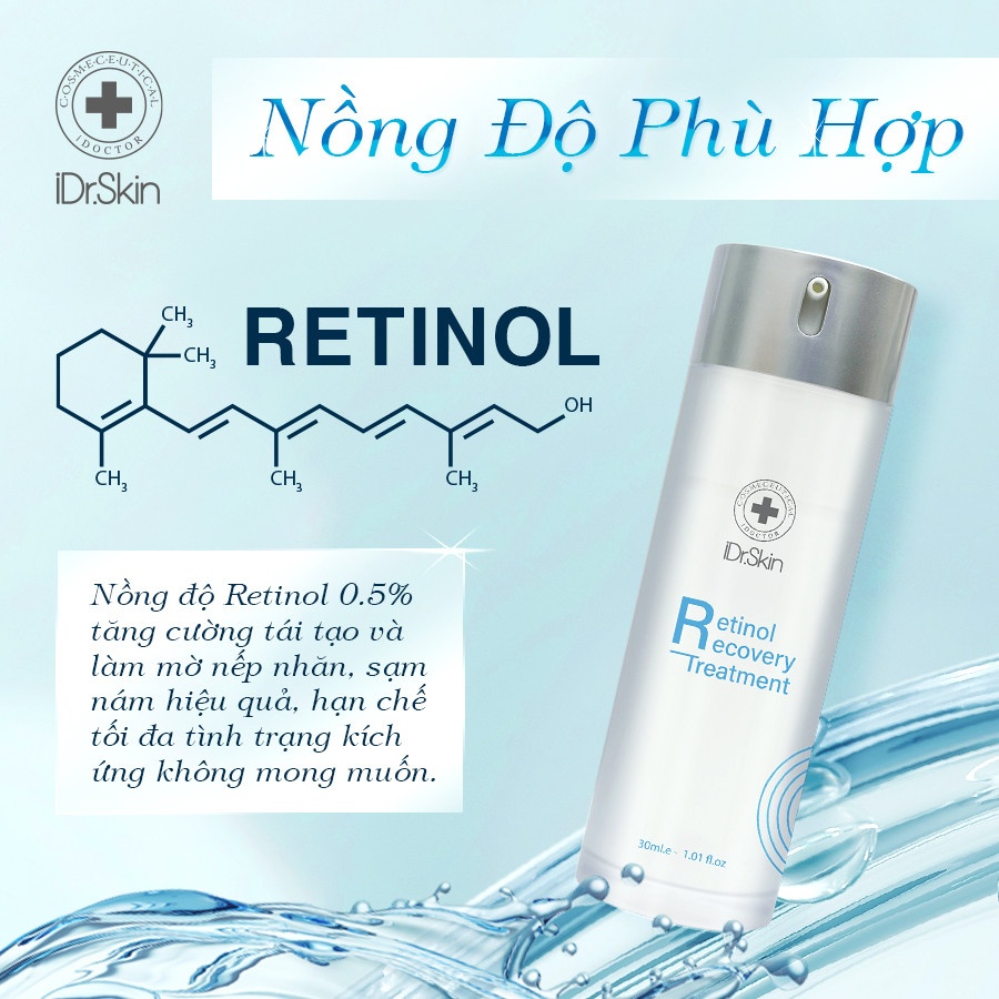 Tinh chất tái tạo và phục hồi đa tầng da Retinol Recovery Treatment Idrskin